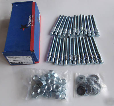 Powers fasteners bolts box 25 power stud #07433 5