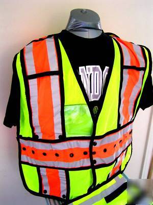Reflective safety vest ansi-107 ansi-207 en-471 class 2