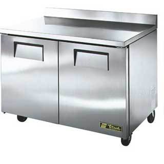 True twt-48 worktop refrigerator, 2 door, 48