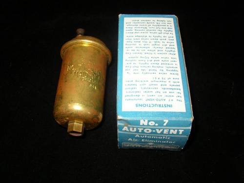 Maid-o-mist no.7 auto-vent automatic air eliminator