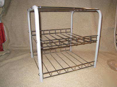 New 3 shelf metal cart rolling wheels portable shelving
