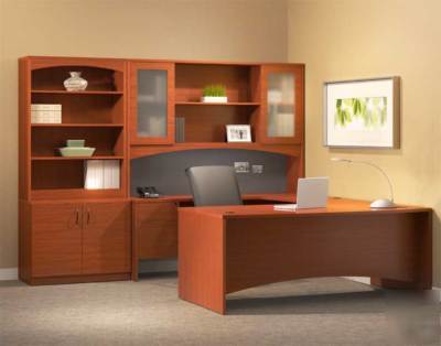 New 7PC u-shape executive office desk set, #tf-bri-U3