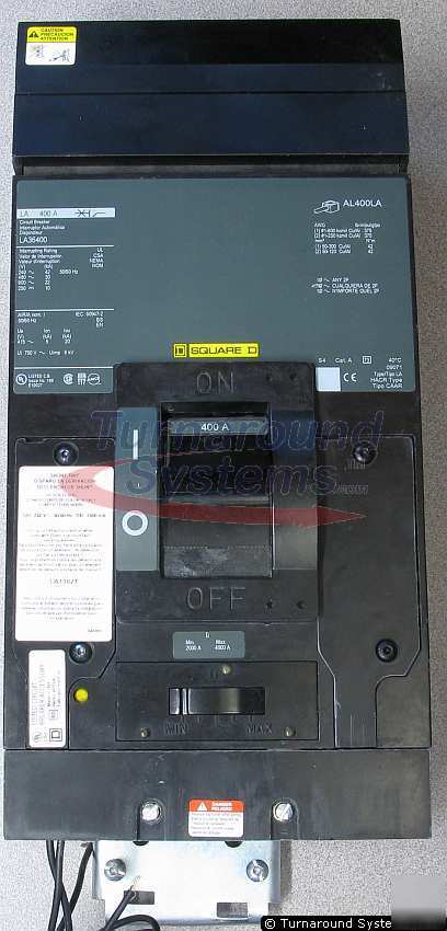 New square d LA364001021 circuit breaker, 400 amp, 