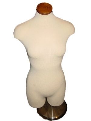 Retail female mannequin dress bust form on stand