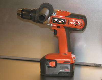 Rigid X2 18V hammer drill with charger and bag