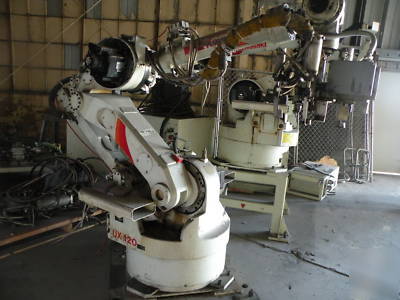 Kawasaki ux 120 industrial robot combo vacuum, controls