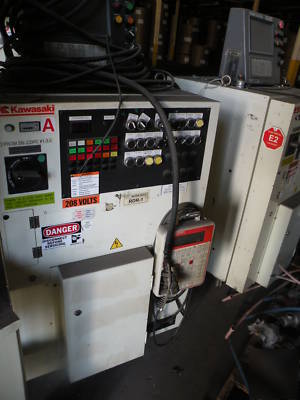 Kawasaki ux 120 industrial robot combo vacuum, controls