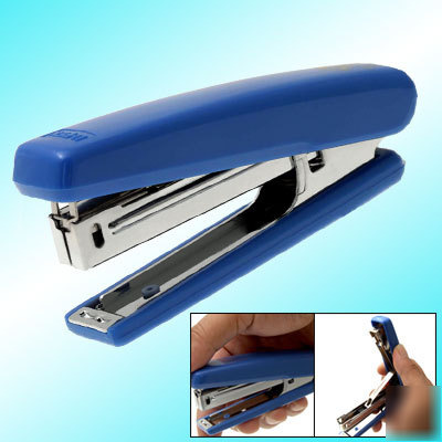 Mini blue plastic cover office handy steel stapler