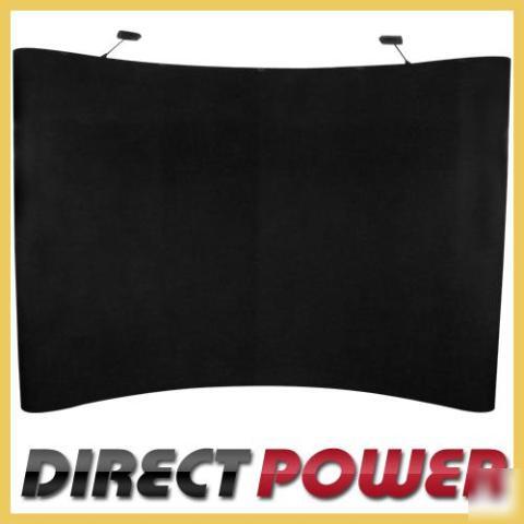 10' trade show pop up display exhibit booth case black