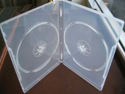 100 double dvd cases w/booklet clips - PSD49
