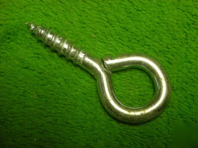 142 zinc medium screw eye eyes eyelet eyelets 1-5/8