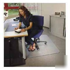 Chairmat w grippers rectangular 48X79 clear