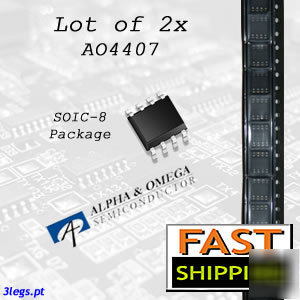 New lot of 2X AO4407 ao 4407 sop-8 mosfet fast shipping