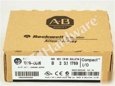New * sealed* allen bradley 1769-OB16 /b 1769OB16 12/09