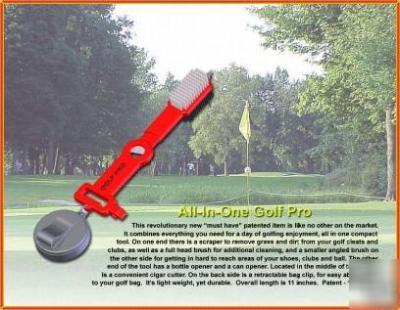 Patent invention golf multi tool with cigar cutter 