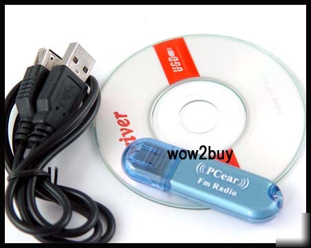 Pcear 76-108MHZ laptop pc usb fm radio tuner record mic