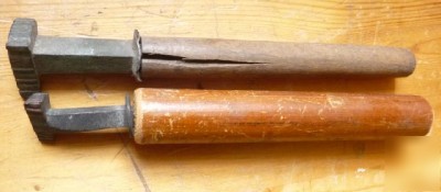 Decorative antique bookbinding corner tools.