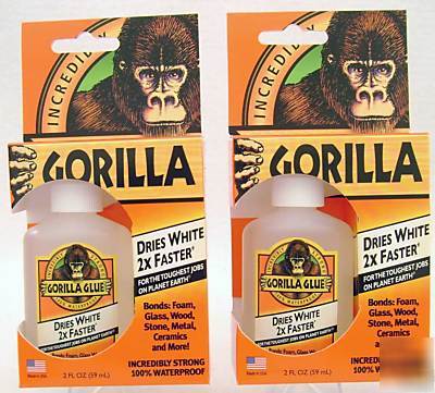 Gorilla glue dries white 2X faster cure twin pack