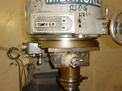 Kerney & trecker milwaukee #2 die mill with/rotary head