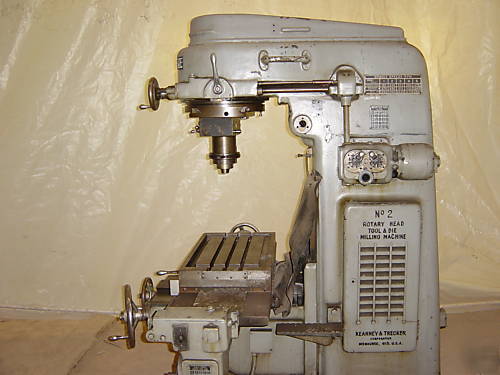 Kerney & trecker milwaukee #2 die mill with/rotary head