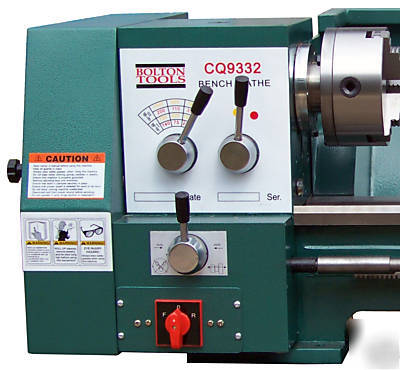 Metal lathe CQ9332 for bench with gear box 12X24