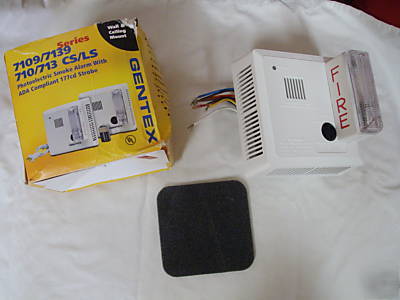 Commercial photoelectric smoke alarm with strobe - ada