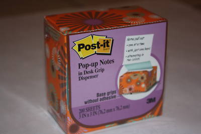 New ** 3M pop-up post-it w/stay grip dispenser 4 pack**