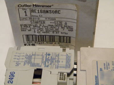 New eaton cutler hammer starter size a 7 amp AE16ANS0AC