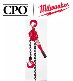 New milwaukee 1-1/2 ton lever hoist w/ 10' lift 9686 