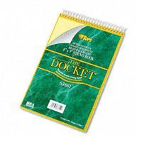 Tops docket steno book, 6 x 9, 100 canary sheets per...