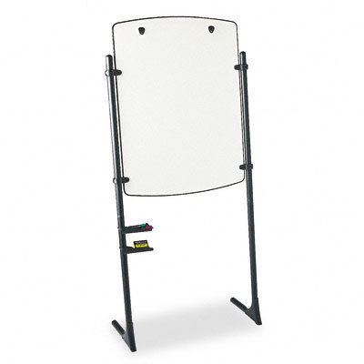 Total erase present dry erase white black steel frame