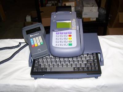 Verifone omni 3300 3MG terminal w/ keyboard 100 & SC542