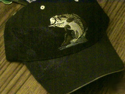 Largemouth bass 100%embroidered fishing cap hat ballcap