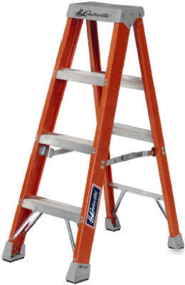 Louisville FS1504 4' fiberglass type 1A step ladder 