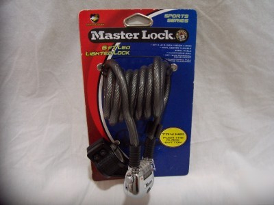 Master lock 6 ft. led lighted lock, sports series, ni
