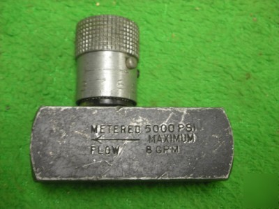 Parker f-600-s hydraulic flow control valve 3/8 npt-f