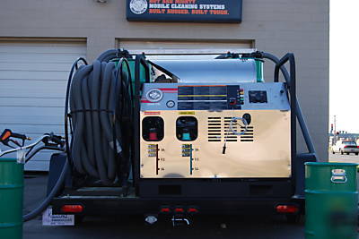 Trailer hot water pressure washer, washers with wash