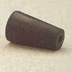 Plasticoid black rubber stoppers, one-hole 4--: 4--M291