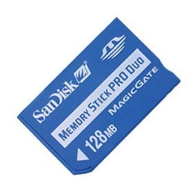 Sandisk 128MB memory stick pro duo dsc-T1 psp 