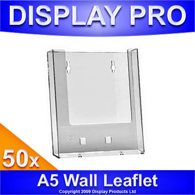 50X A5 wall mountable leaflet holders brochure displays