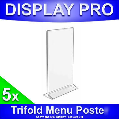 5X 13RD A4 trifold menu tabletop poster display stands