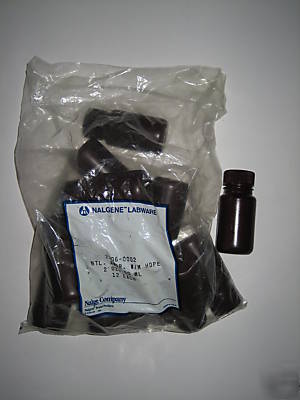 Bottles, brown hdpe, 60ML, lot of 12, nalgene 2106 