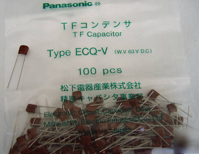 100PCS panasonic audio capacitor 0.1 Âµf 100NF 104 63V