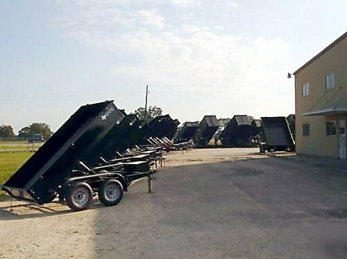 New 2010 7'X12' texas pride dump trailer 12K gvwr 