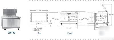 Norlake sandwich unit prep table - price reduced 