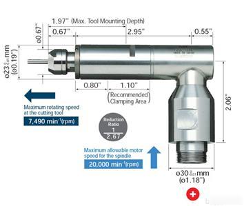 Nsk nakanishi 90Â°angle spindle ras-151E 1.18
