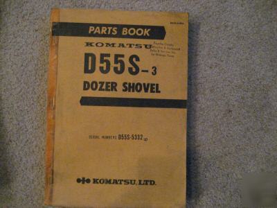 Komatsu D55S-3 dozer shovel (loader) parts book