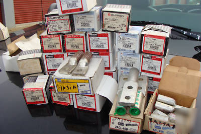 New huge lot lugs - butt splice burndy - ilsco all 