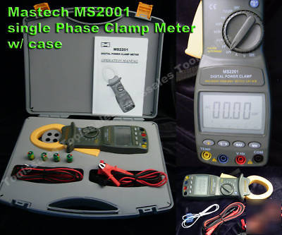 New mastech single phase 1 power factor clamp meter
