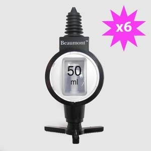 Pack of 6 50ML metrix classical spirit optic pub bar